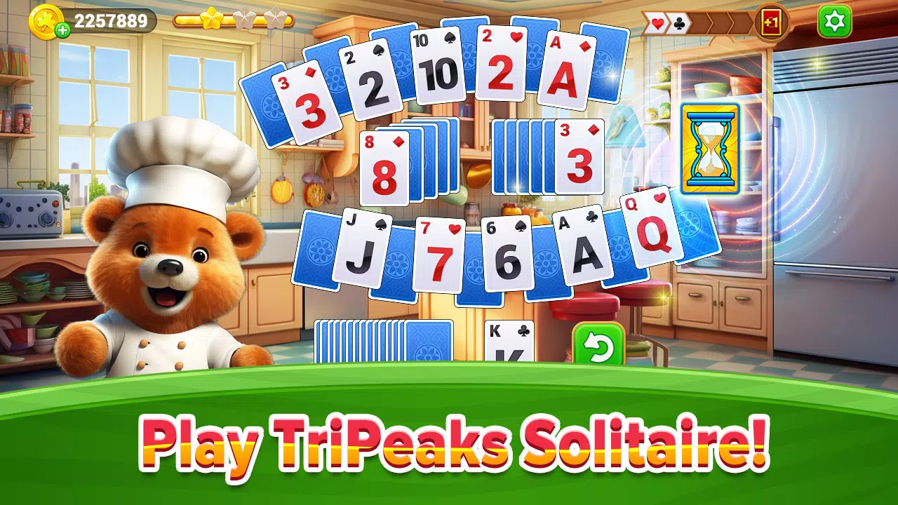 Cooking Solitaire Chef Bear 스크린샷 1