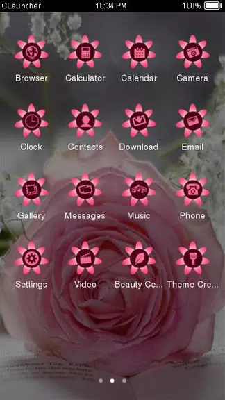 Pretty Pink Rose Theme Capture d'écran 2