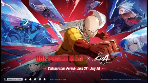 One-Punch Man x Crystal of Atlan Mobile Collab Launches