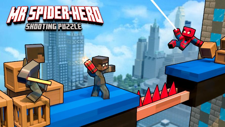 Mr Spider Hero Shooting Puzzle 스크린샷 1