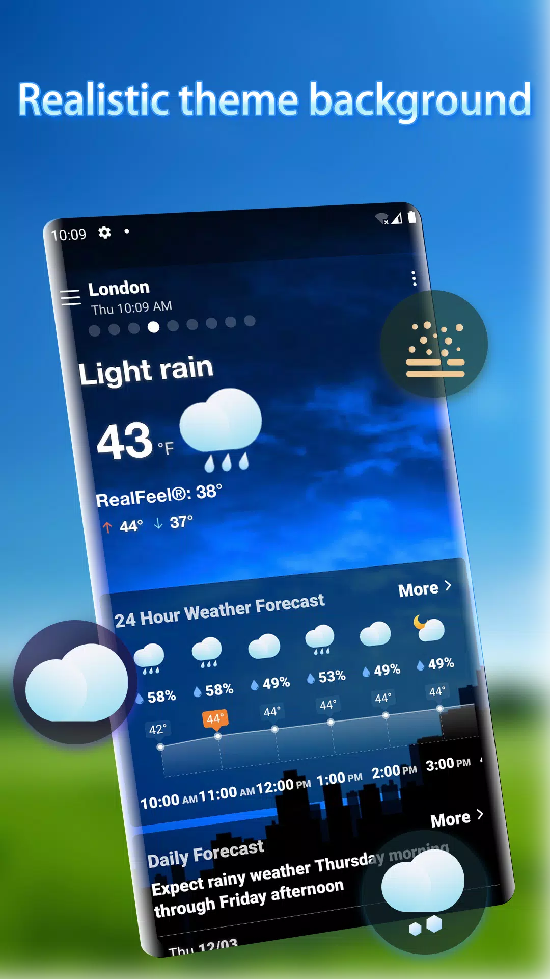Local Weather Alerts - Widget Capture d'écran 2