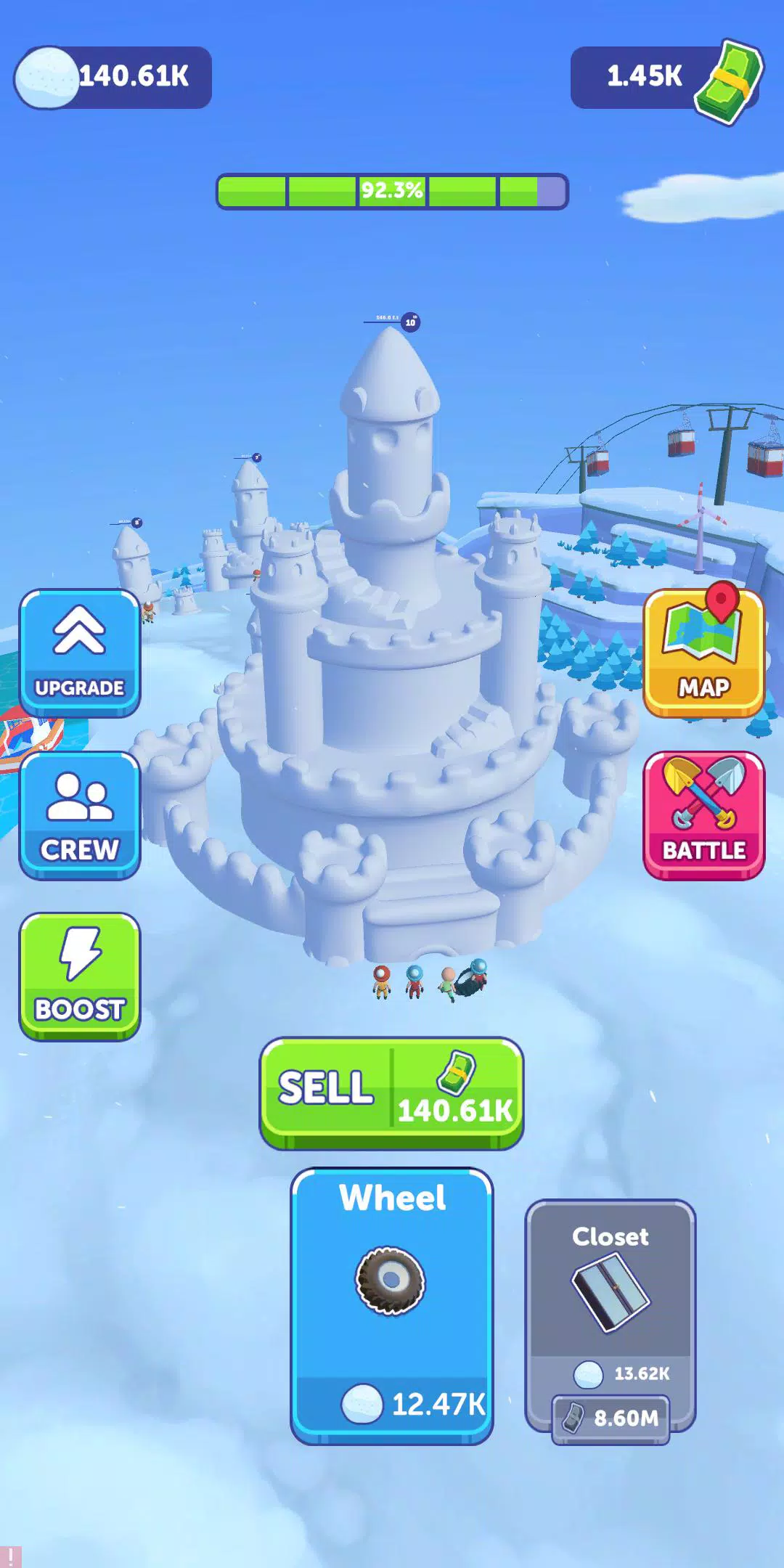 Snow Castle: Idle Clicker Captura de tela 2