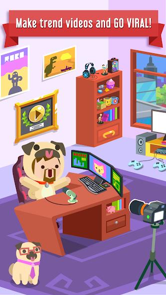 Vlogger Go Viral: Tuber Life Mod Captura de pantalla 2