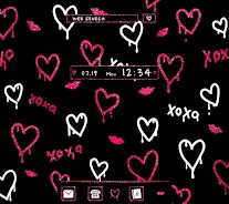 Glitter Hearts Wallpaper Captura de pantalla 1