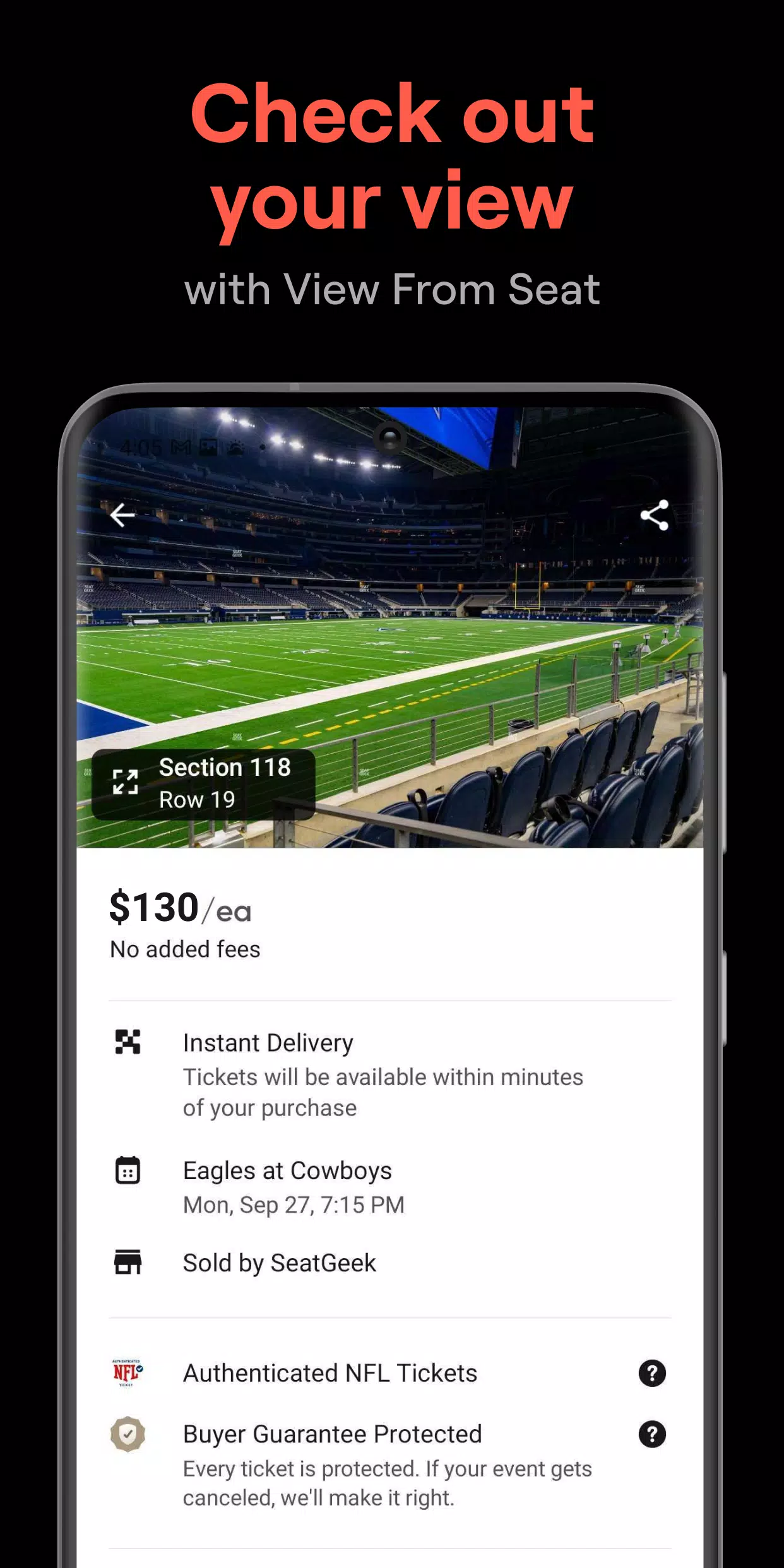 SeatGeek – Tickets to Events Captura de tela 3