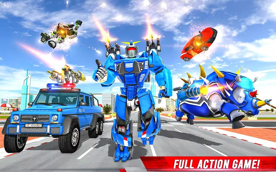 Rhino Robot: Mech Robot Game 스크린샷 4