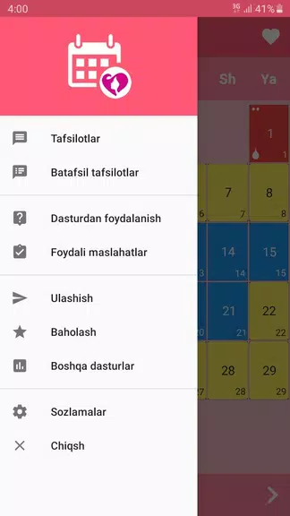 Ayollar kalendari va kundaligi Screenshot 1