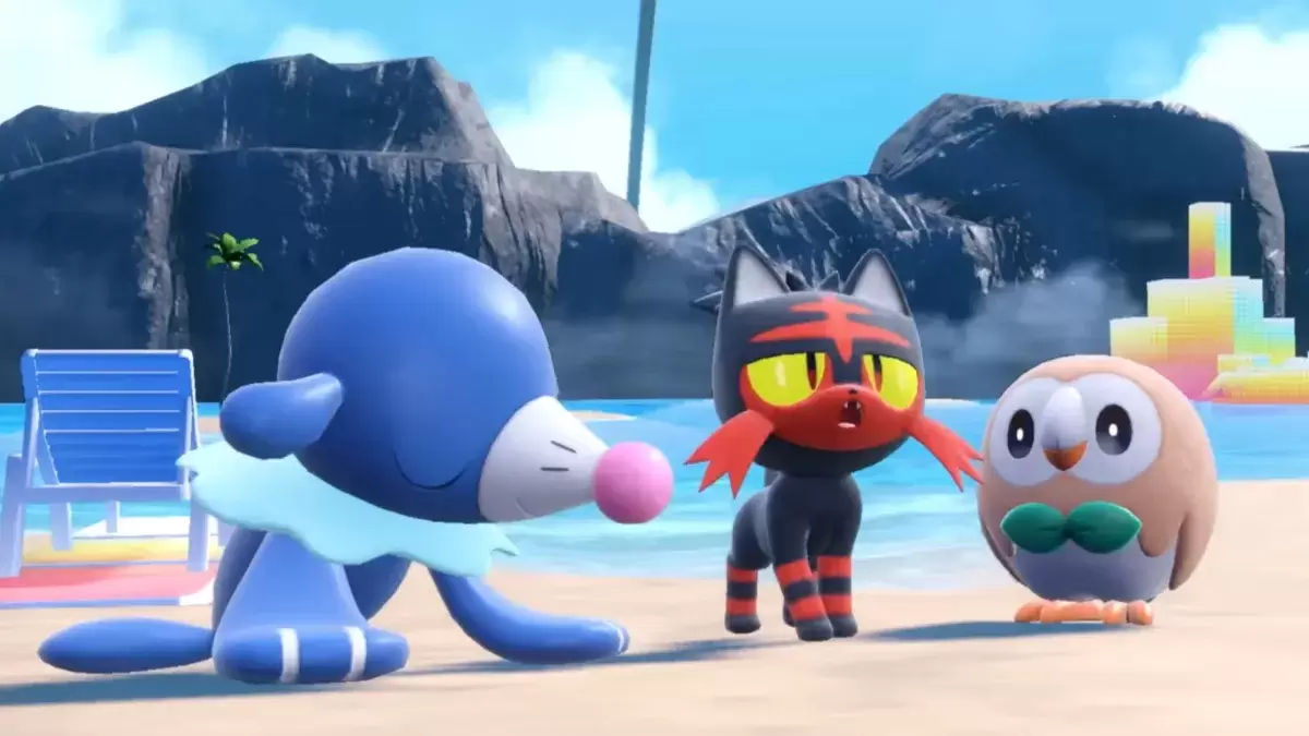 Gen 7 Parters Popplio,Litten和Rowlet inPokémonScarlet&Violet