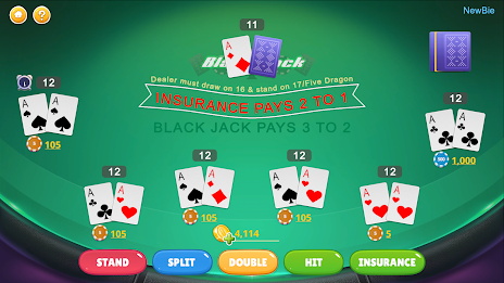 Blackjack - Casino World Capture d'écran 1