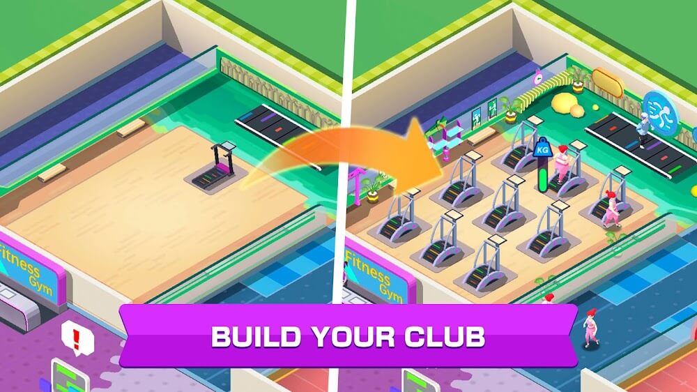 Fitness Club Tycoon Mod स्क्रीनशॉट 2