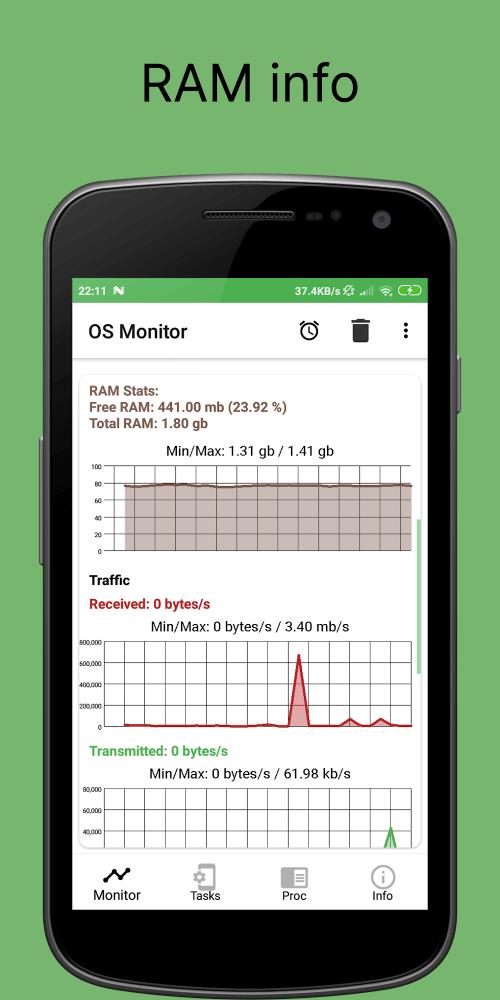 OS Monitor: Tasks Monitor 스크린샷 2