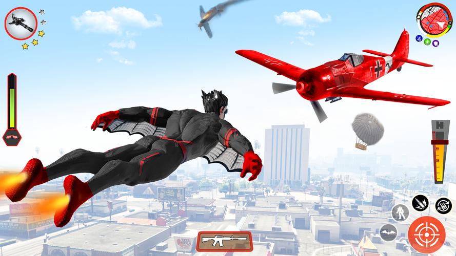 Flying Bat Robot Bike Game應用截圖第4張