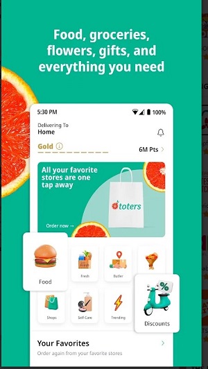 Toters: Food Delivery & More Screenshot 1