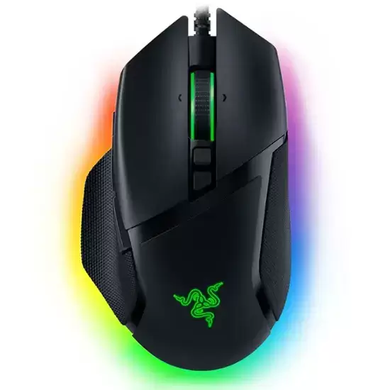 Razer -Basilisk V3 유선 광학 게임 마우스 크로마 RBG 조명 - 유선 - 검은 색