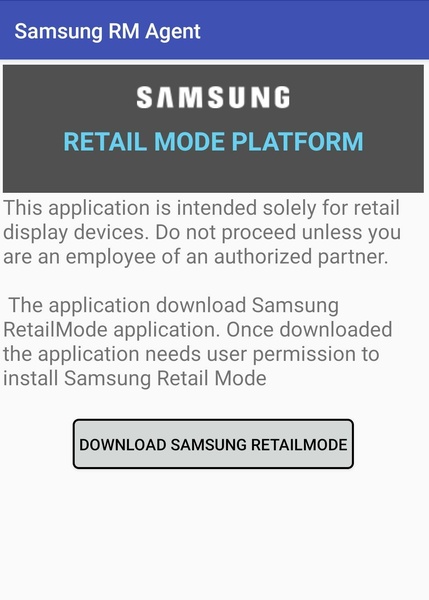 Samsung Retail Mode應用截圖第1張