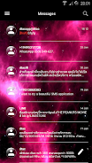 SMS Messages GlassNebula Theme Скриншот 3