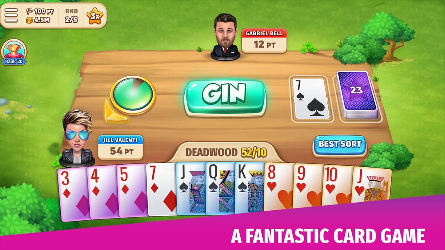 Gin Rummy Stars - Card Game Capture d'écran 1