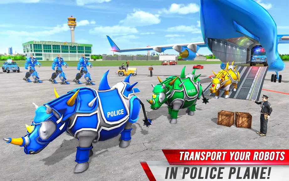 Rhino Robot: Mech Robot Game 스크린샷 3