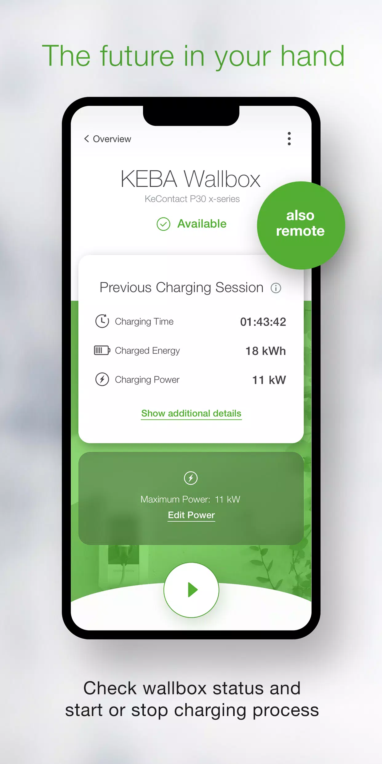 KEBA eMobility App Screenshot 1