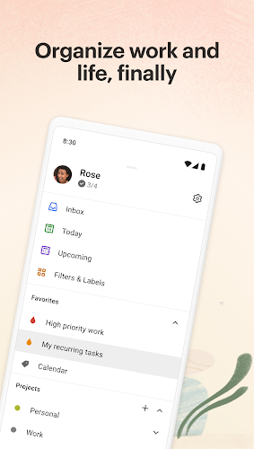 Todoist : to do list et agenda Capture d'écran 1