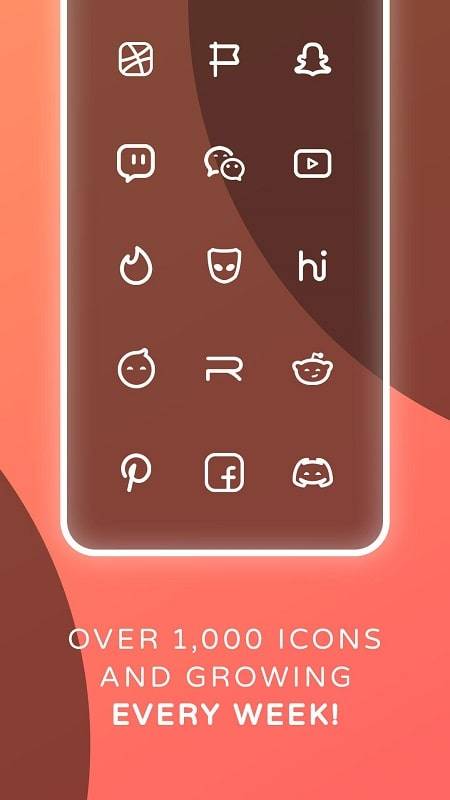 Reev Pro - White Outline Icons Captura de tela 3