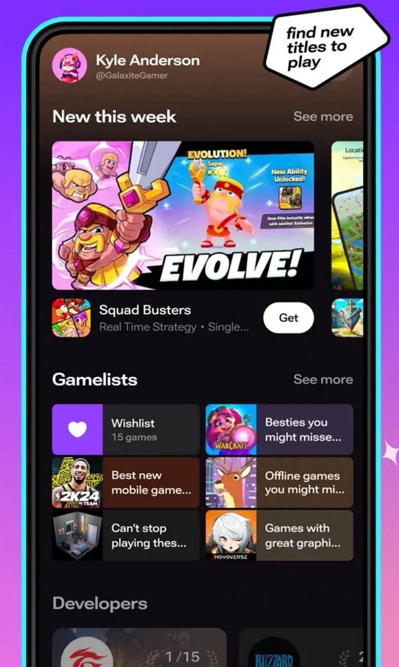 A screenshot of the alternative app store Skich showcasing a diverse selection of games