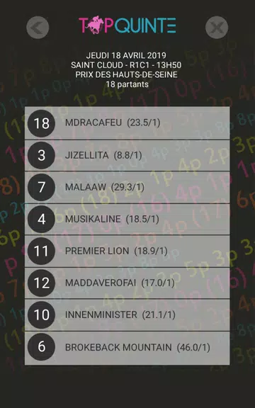 Top Quinté - Gagner avec la mu Capture d'écran 2