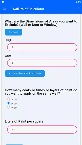 Wall Paint Calculator Скриншот 3