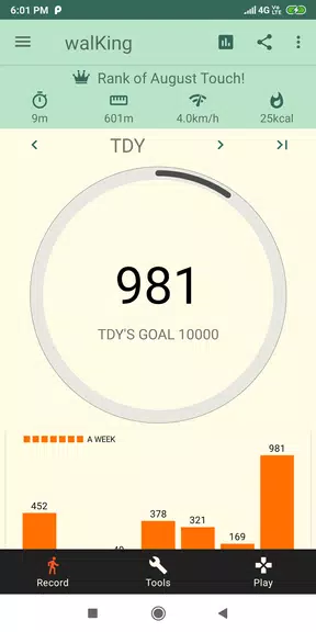 Smart Pedometer: walKing Screenshot 2