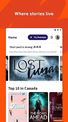 Wattpad - Read & Write Stories Captura de pantalla 1