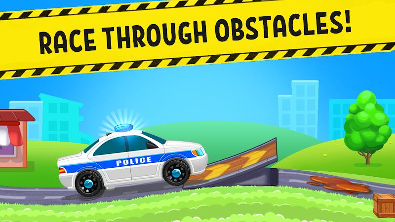 Police Car x Kids Racing Games Captura de pantalla 3