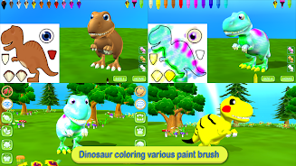 Dinosaur Coloring 3D - AR Cam Capture d'écran 1