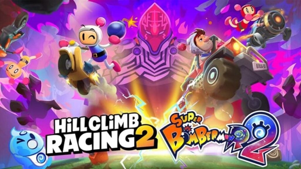 Super Bomberman R 2 está chegando ao Hill Climb Racing 2!