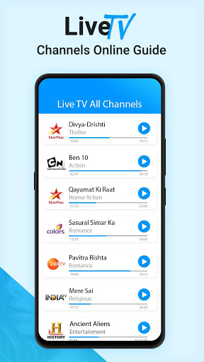 Live TV Channels Free Online Guide Captura de pantalla 1