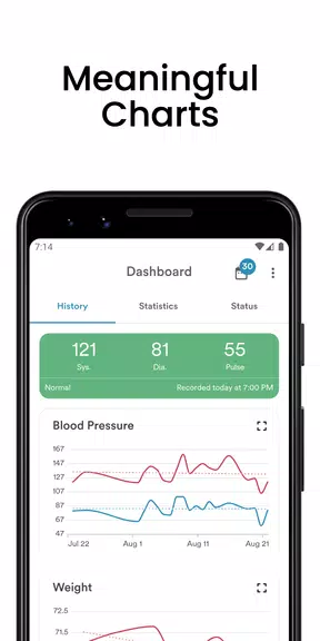 AVAX Blood Pressure Diary Captura de tela 1