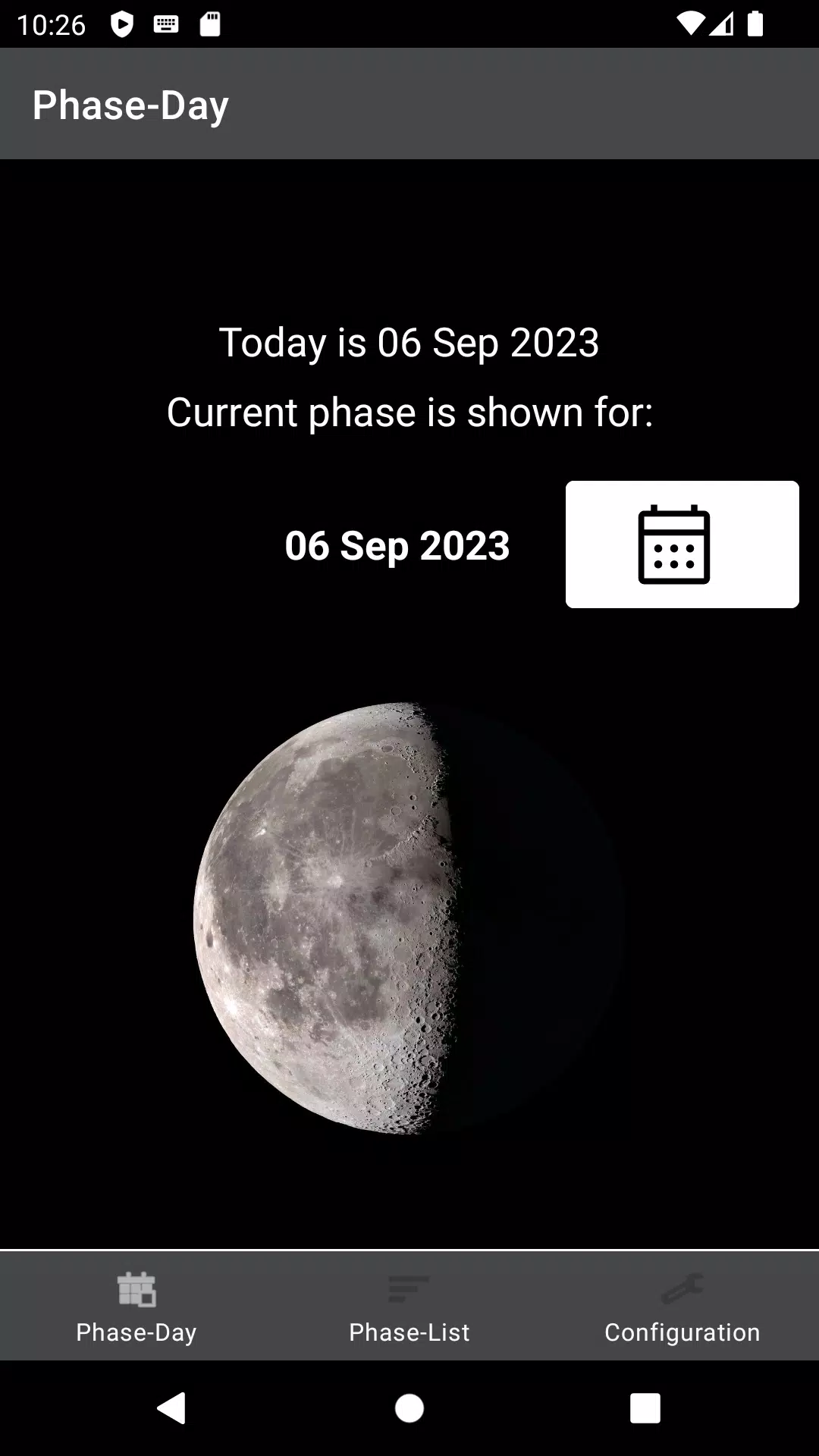 Moon Phases Widget स्क्रीनशॉट 1