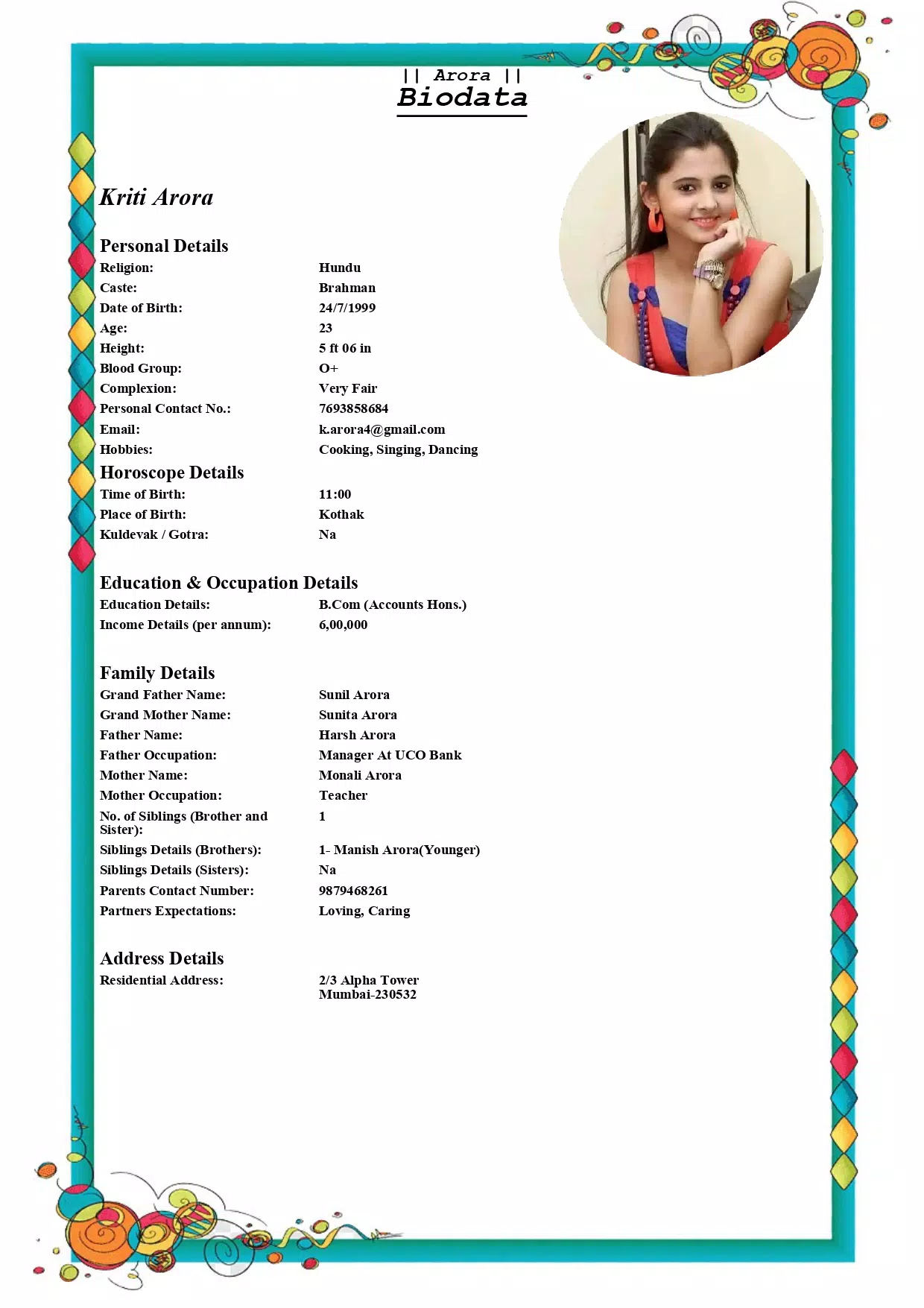 Marriage Biodata Maker Captura de tela 4