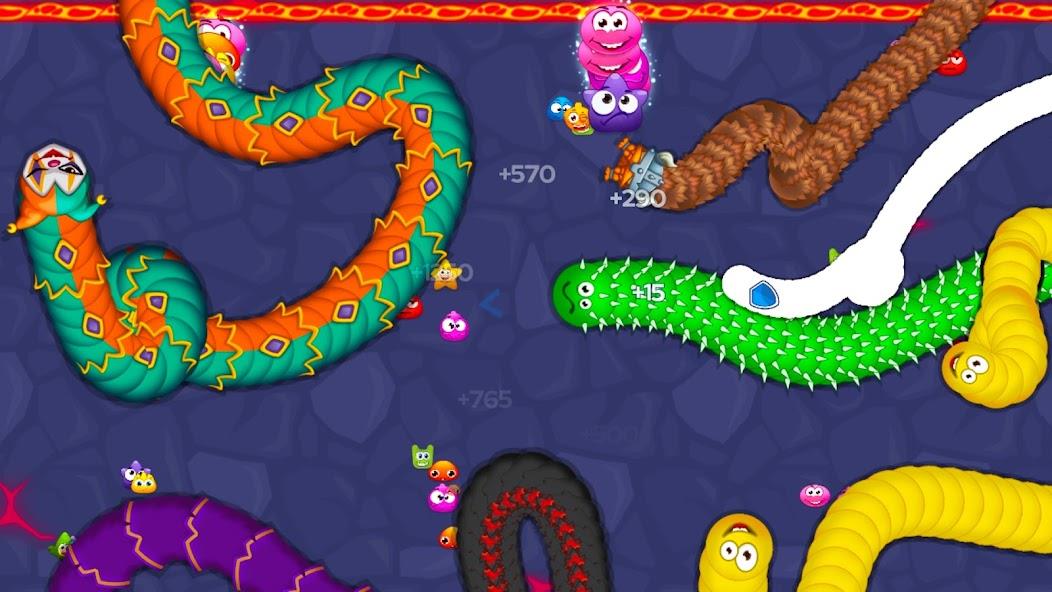 Worm Hunt - Snake game iO zone Mod Capture d'écran 1