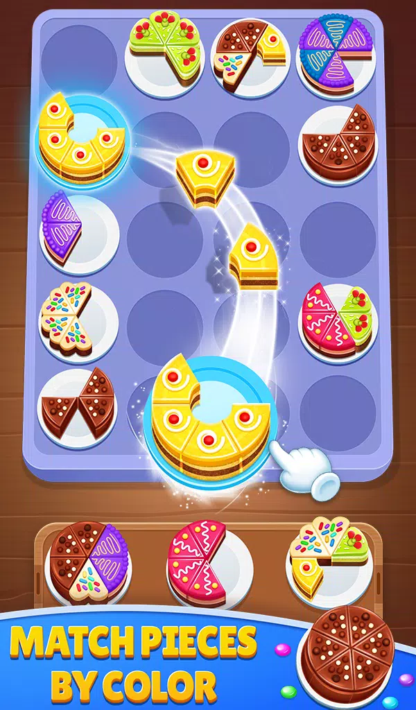 Cake Sort 3d - Match and Merge 스크린샷 1