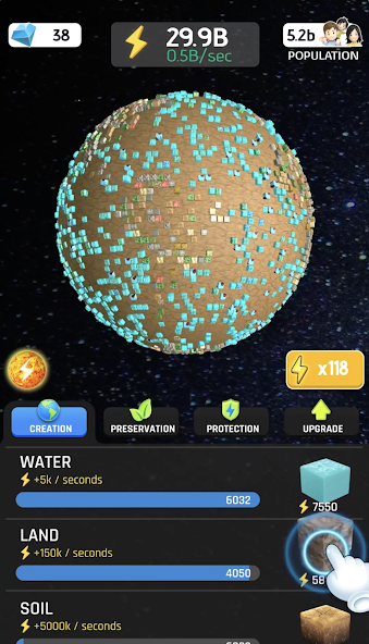 Idle World - Build The Planet Screenshot 2