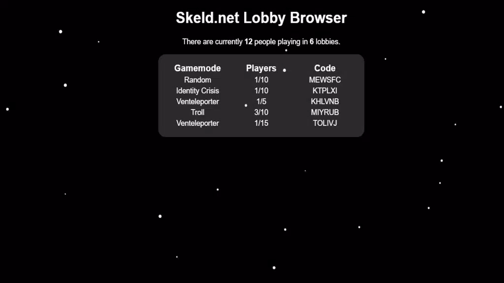 Skeld.net Among Us Mods Captura de pantalla 4