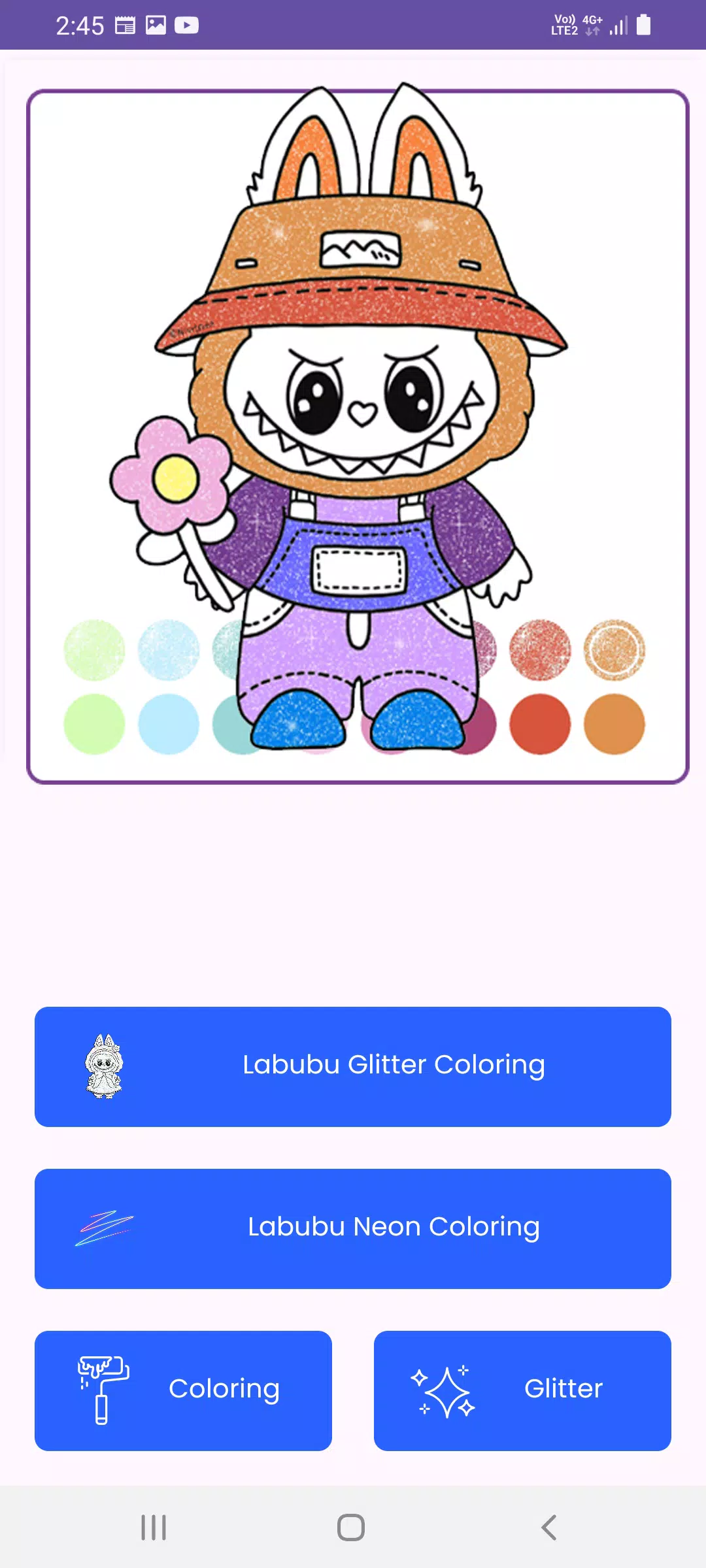 Labubu Glitter Coloring स्क्रीनशॉट 1