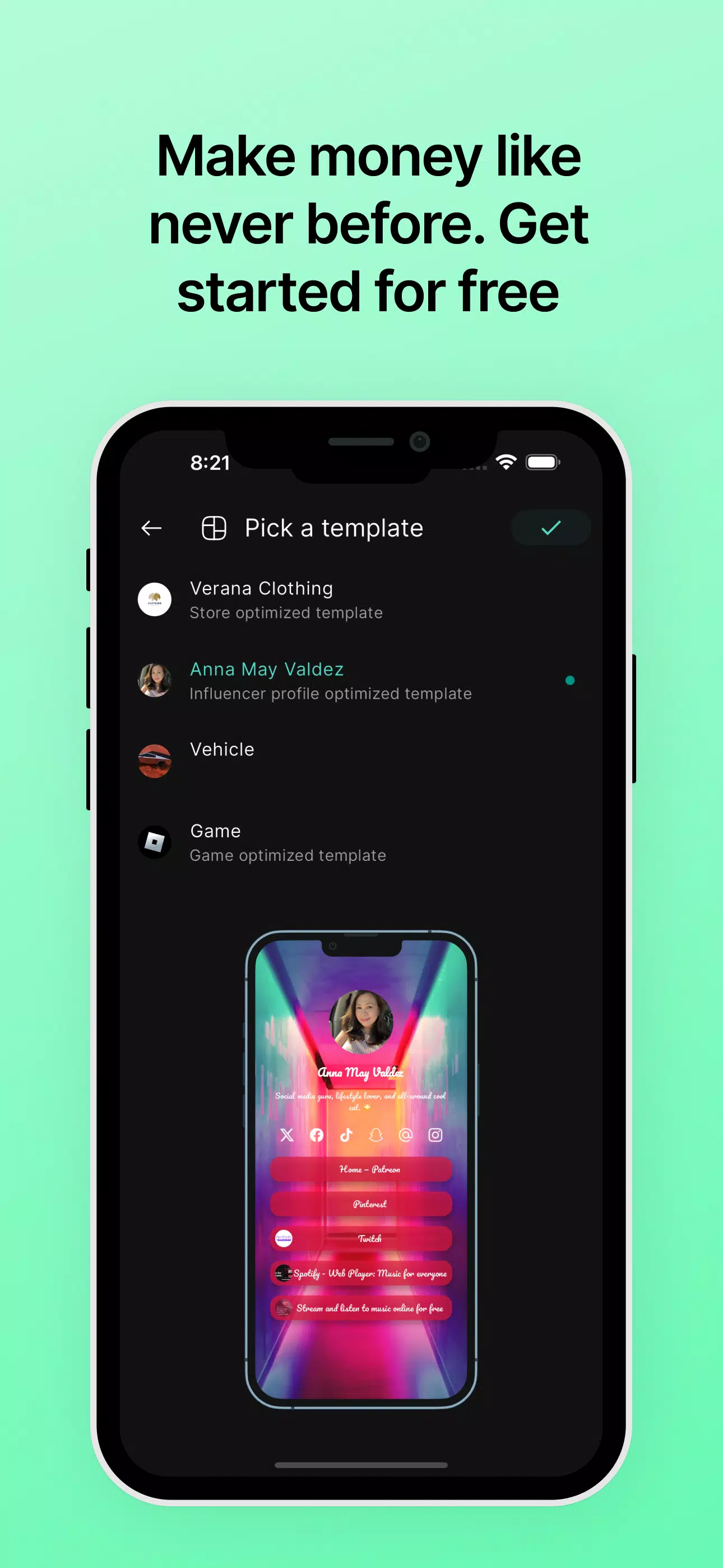 Linktree in Bio Site: NexLink Screenshot 4