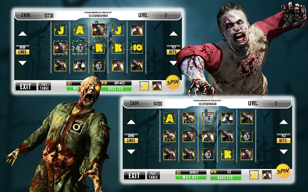 Casino Walking Zombie Slots Machine Captura de pantalla 4