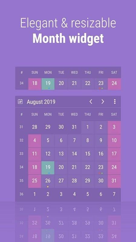 Calendar Widget: Month/Agenda स्क्रीनशॉट 1