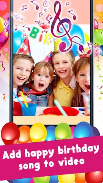 Happy Birthday Video Maker With Music And Photos Captura de pantalla 1