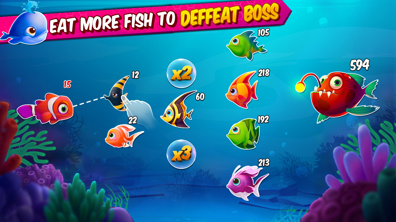 Big Eat Fish Games Shark Games Captura de pantalla 2