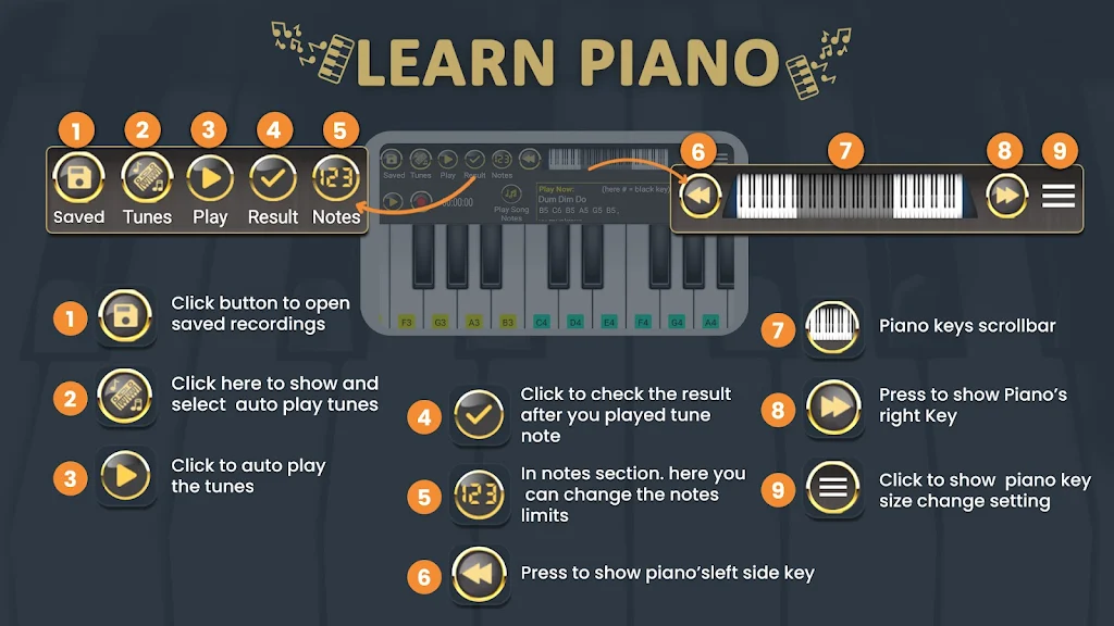 Piano Master : Learn Piano स्क्रीनशॉट 1