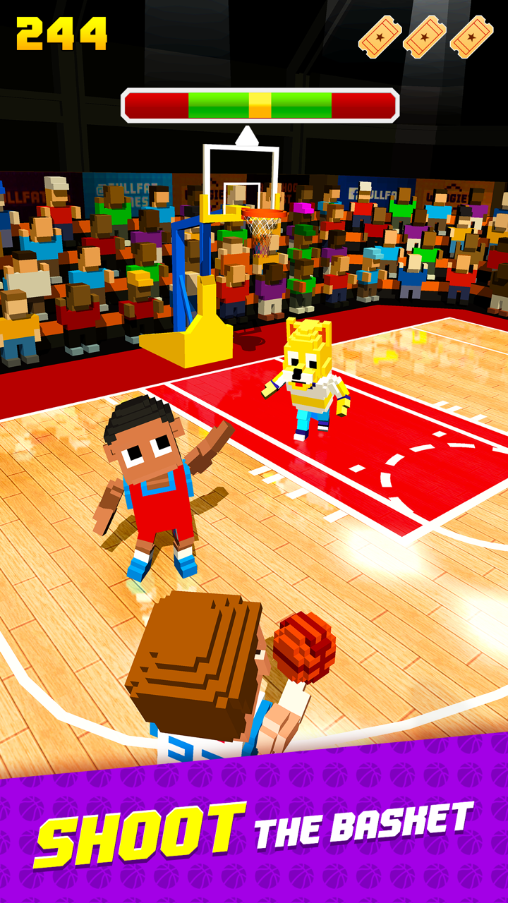 Blocky Basketball FreeStyle 스크린샷 1