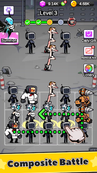 Battle Warriors: Strategy Game Mod 스크린샷 1